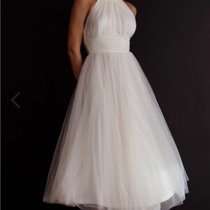 Selfie Leslie Ivory Midi Tulle Dress